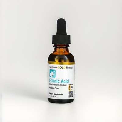 || USA || Folinic Acid 1 fl oz AUTHENTIC California Gold Nutrition Speech Aid