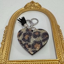 New Leopard Heart Keychain Bag Charm