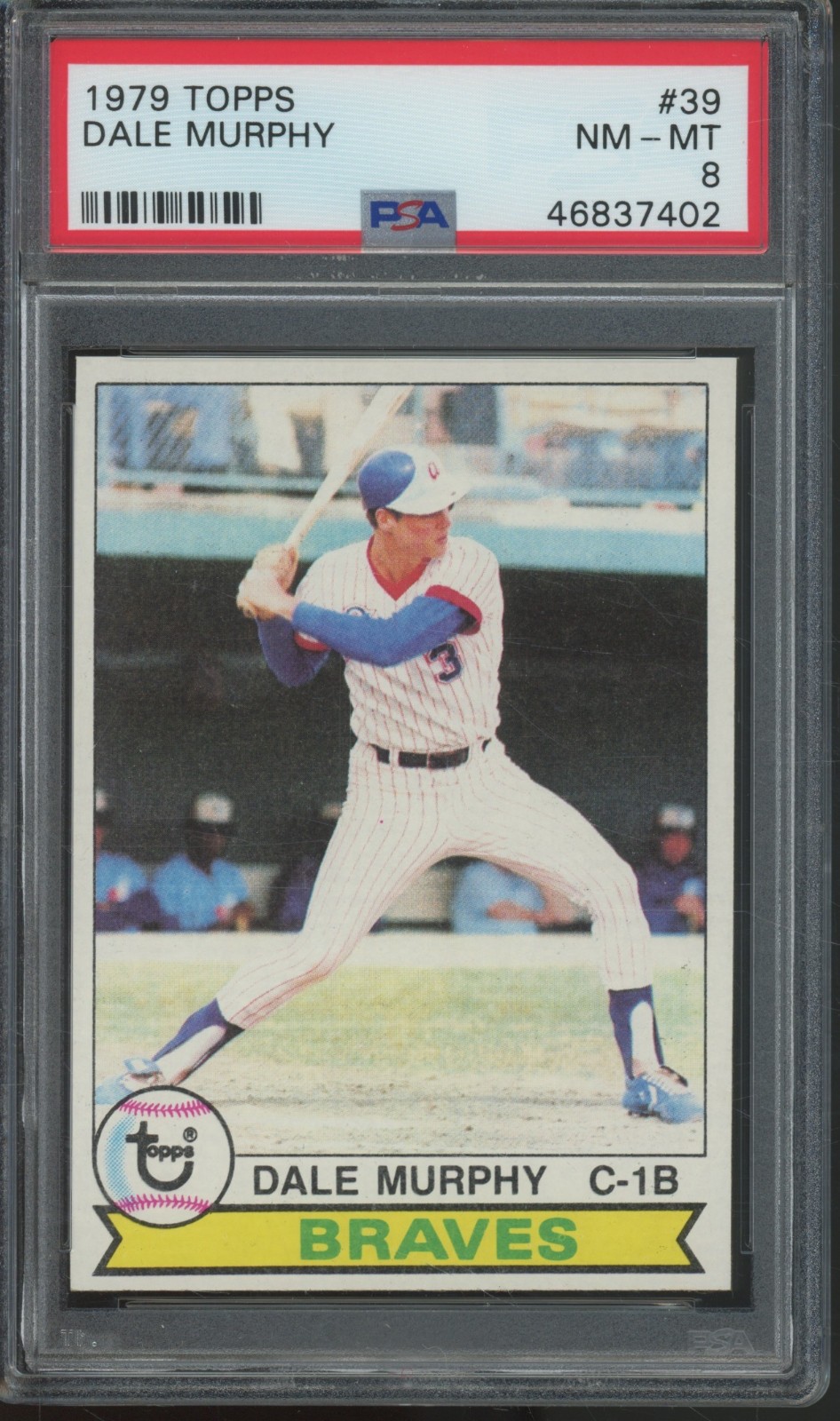 1979 Topps #39 Dale Murphy NM MT PSA 8