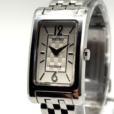 Orologio Seiko Excelline donna quadrato quadrante argento lancette nere usato
