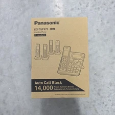 Cordless Phone with 5 Handsets - KX-TGF975B (Black with Silver Trim)