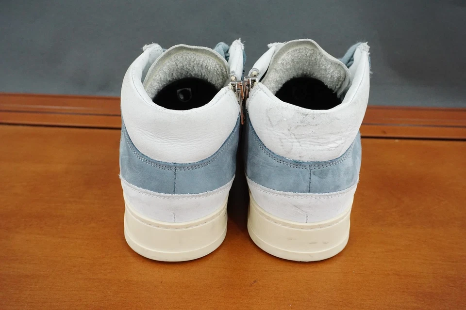 P448 Zapatos de caña alta para mujer 38/8 Azul Lentejuelas Brillo Cordones Cremallera Tenis Foto 4 de 4