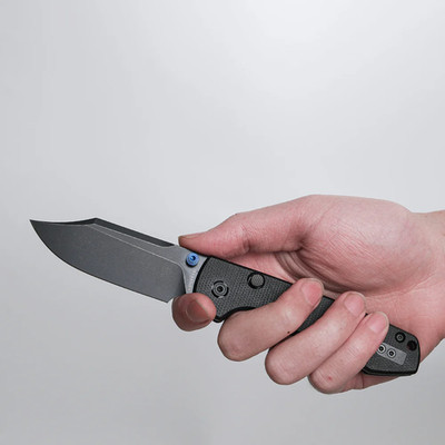 VOSA2910 Vosteed Raccoon Top Liner Lock 14C28N Blade Black Stonewash Micarta Han
