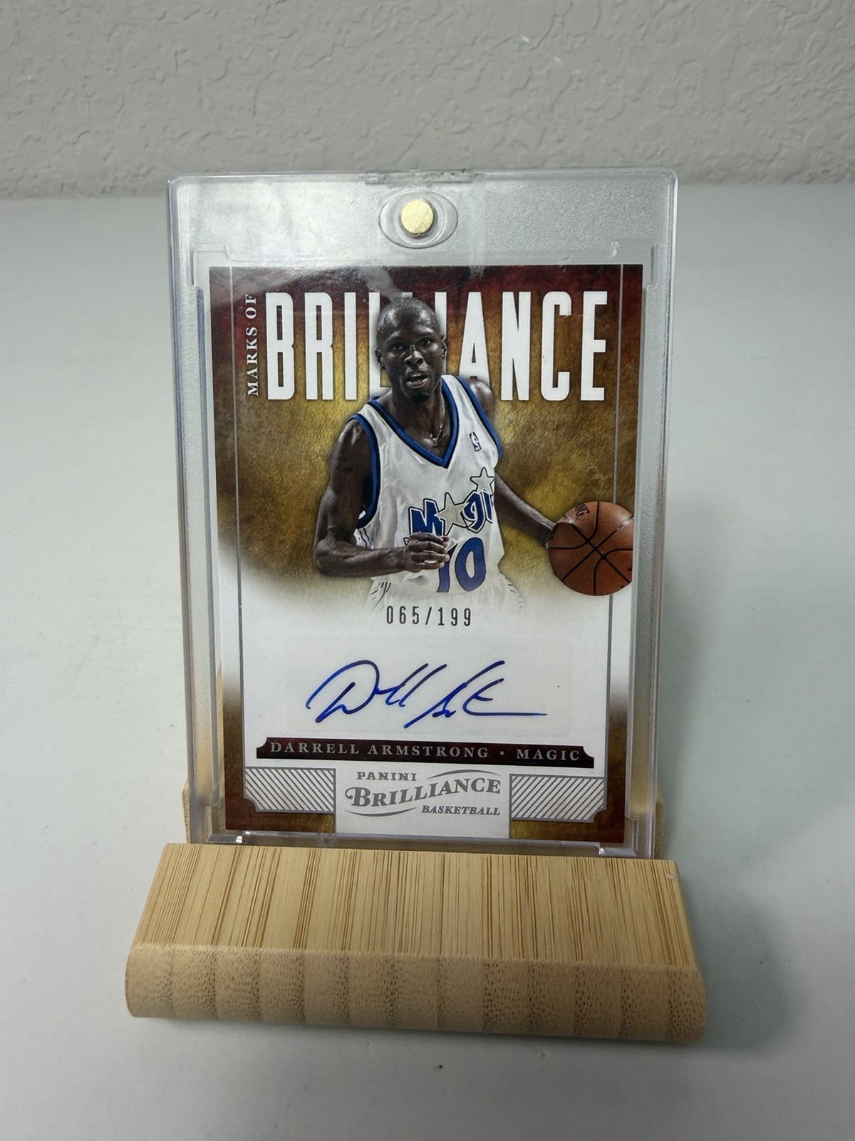 2012-13 Panini Brilliance Marks of 65/199 Darrell Armstrong #157 Auto 05fy
