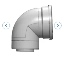 Ubbink 90 Degree Elbow 224063 3/5 Inch Vent Pipe Connector Replacement Part