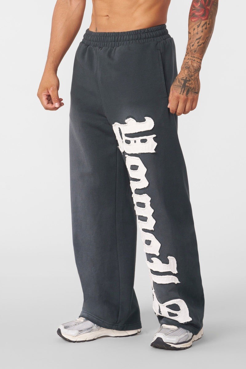 YOUNGLA (SOLD OUT) - 2127 - BIG PATCH SWEATS - TEAL WASH - SMALL