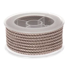 Nylon Thread Twine Beading Cord 3mm Braided String 4M/13 Feet, Desert Sand
