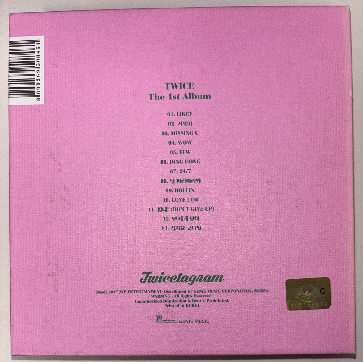 TWICE [twicetagram] ALL MEMBER Autographed Signed Album MINT