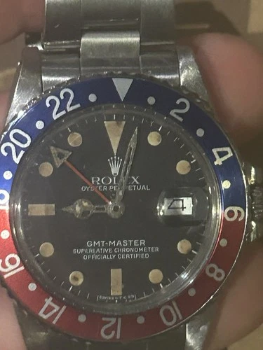 Vintage 1985 Rolex GMT-Master Pepsi 40mm Matte Dial Stainless Steel 16750 Watch