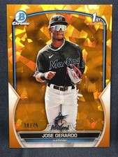 2023 1st Bowman Chrome Sapphire Jose Gerardo #BCP-195 Orange /75