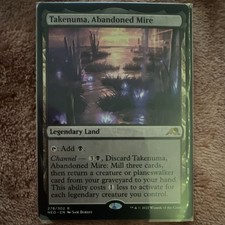 Takenuma, Abandoned Mire Kamigawa: Neon Dynasty Legendary Land Rare Black 278/3…