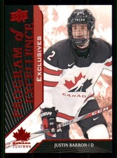 2019-20 Upper Deck Team Canada Juniors Exclusives #133 Justin Barron POE /150