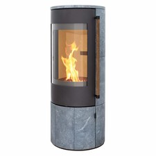 H&M Speicherofen EVO 3.0 Gussgrau Speckstein rund massiv Speicher Kamin Ofen 7kW