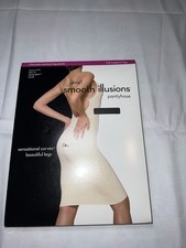 NIP Hanes Smooth Illusions Control Top Pantyhose EF Barely Black