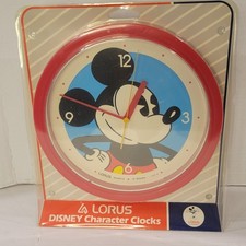 NIB Vintage Mickey Mouse Wall Clock Lorus Quartz Made in Japan