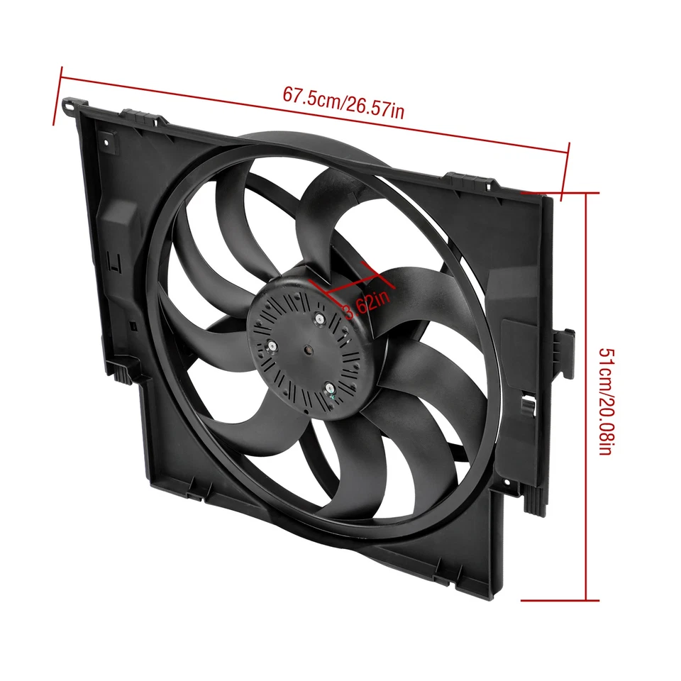 Conjunto de ventilador de refrigeración del radiador 623420 para BMW 328I 2012-2016 y 428I 2014-2016 Foto 2 de 4