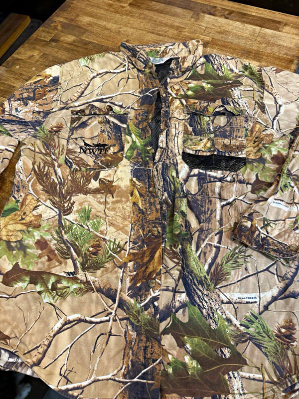 Northwest Territory Men's Camo Button-Front Long Sleeve Breathable Cotton XL