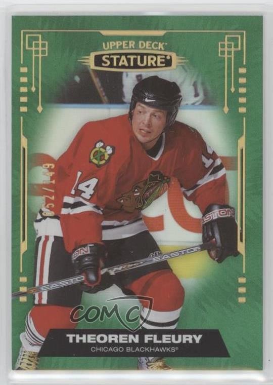 2021-22 Upper Deck Stature Green 52/149 Theoren Fleury #9 1e15