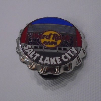 Hard Rock Cafe Salt Lake City Kronkorken Pin Anstecker Rice Eccles Stadium