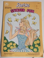 Vintage 1989 Golden Barbie Sticker Fun Precut Stickers Lick Stick New Unused