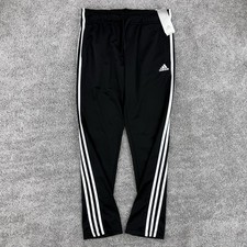 Adidas Essentials Track Pants Women s M NWT Black 3 Stripes Tricot Performance