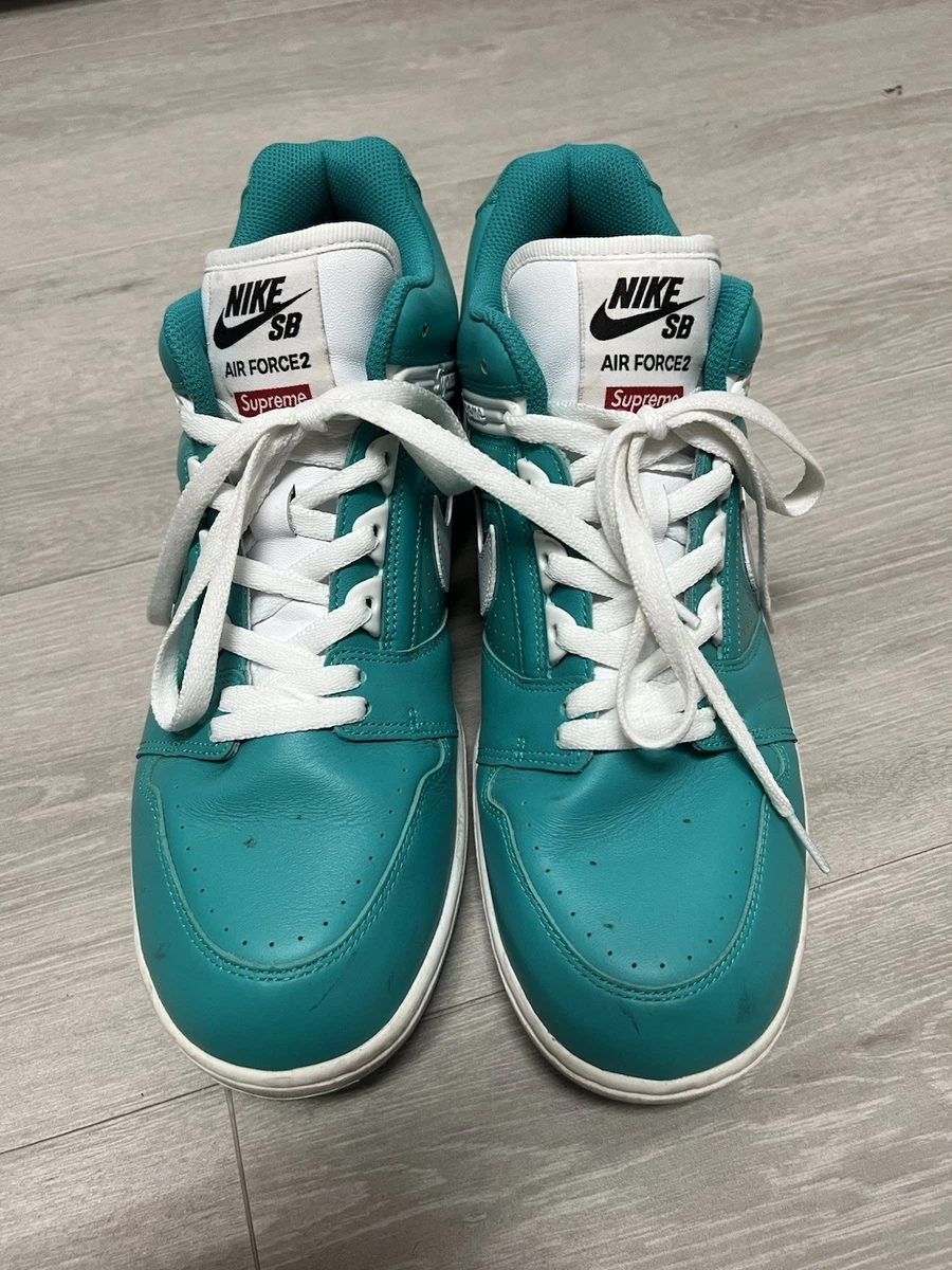 B*e様 Nike SB シュプリームAir Force 2 ティール 9 Nike Supreme x Air Force 2 Low Teal for Sale | Authenticity