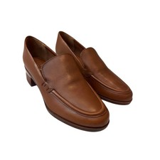 Franco Sarto Women  s Newbocca Loafer Cognac Leather Size 7.5 M