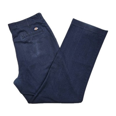 Dickies Work Pants Navy Original Fit Mens W36 L31.5 Workwear Utility Trousers