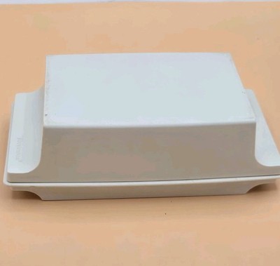 Vintage Tupperware 2 Stick Butter Dish Almond With Lid Perfect Condition