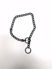 BLACK Choke Chain Fine 2.5 MM 12" Metal Collar Dog Puppy Choker Steel