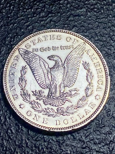 Estate 💎 1899 Morgan Silver Dollar $1 AU++ LUSTER PICS Cleaned 330,000 Mintage