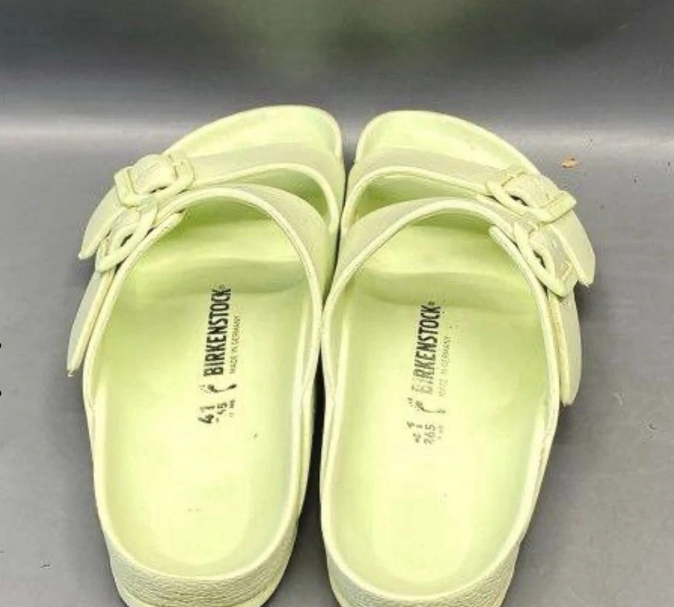 Зеленые резиновые сандалии Birkenstock немецкого производства размер 41 размер M8/L10 - Изображение 4 из 4