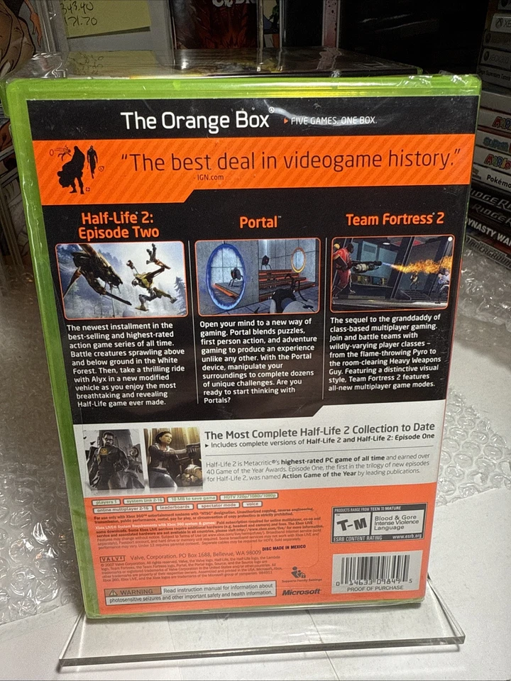 The Orange Box (Microsoft Xbox 360, 2007) - NEW SEALED, RARE NTSC/U-C VERSION! - Image 2 of 4