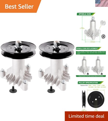 #ad 2 Pack Spindle and Pulley Assembly for Craftsman and Poulan Mowers $69.74