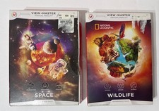 2015 Mattel VIEW MASTER VIRTUAL REALITY WILDLIFE and SPACE EXPERIENCE Lot Of 2