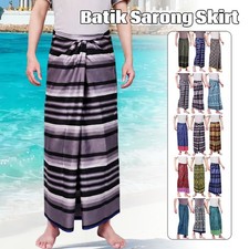 Batik Sarong Skirt for Beach Wrap Tube Skirt Lungi Cover Dress for Men Women
