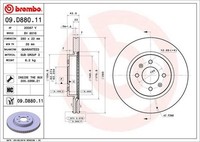 Pack Von 2 - Bremsscheibe 09.D880.11 Brembo FüR Hyundai KIA