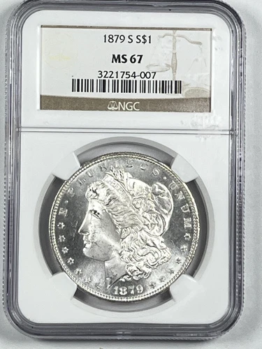 1879-s Morgan Dollar : NGC MS67 Blazing White