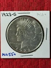 Nice 1923- S Peace Dollar   AU+ Cond.