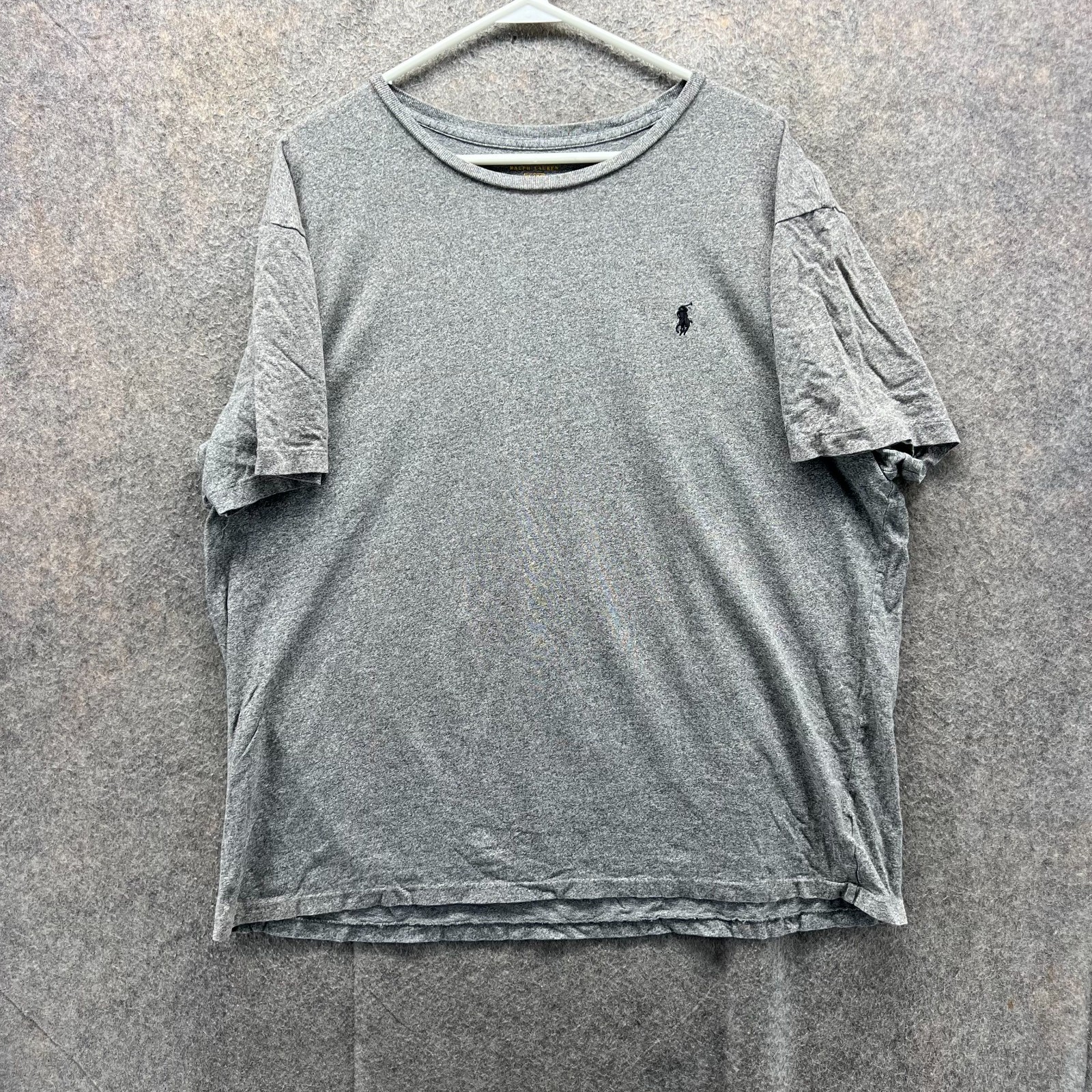 Camicia Ralph Lauren vintage uomo XL grigia maglietta casual girocollo pony edera cotone