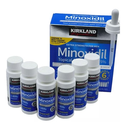 5% Extra Strength Men Hair Regrowth Solution - 6 Month Supply ( 6x60ml Bottles )