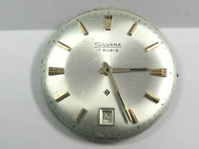 Vintage Gents Silvana Date Watch Movement # 2408 ETA.