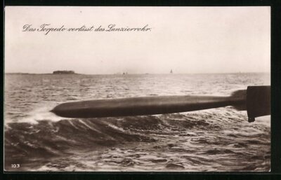 Ak Torpedo Leaves the Launch Tube 1915