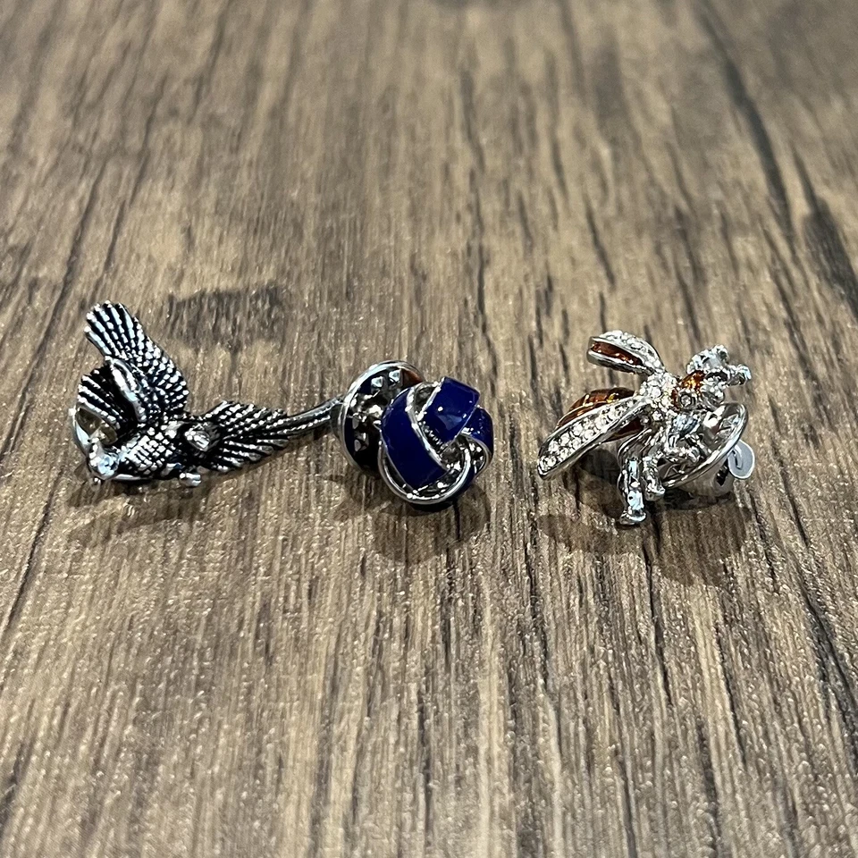 3 Pieces Lapel Pin Set Fancy Men Suit Brooches - Image 2 of 4