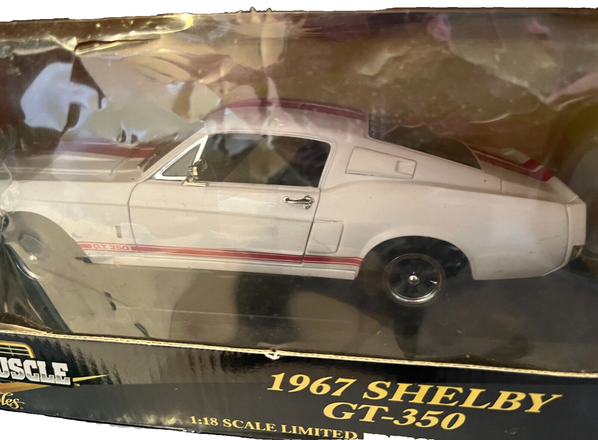 WHITE WIMBLETON 350 G.T. SHELBY 1967 絶版 1/18 GT350 Shelbyシェルビー Ertlアーテル/'67 W/ EXACT by 1/18 STRIPES BLUE ミニカー