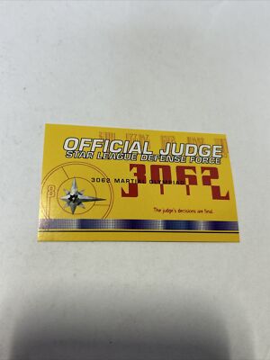 FASA 3062 Official Judge Star League Defense Force 3062 Martial Olym. ID Card J2