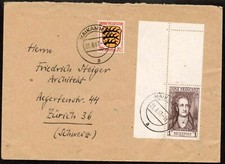 Franz&ouml;sische Zone Allgemeine Ausgabe, 1947, 11 vL(ER) + 8 by, Brief