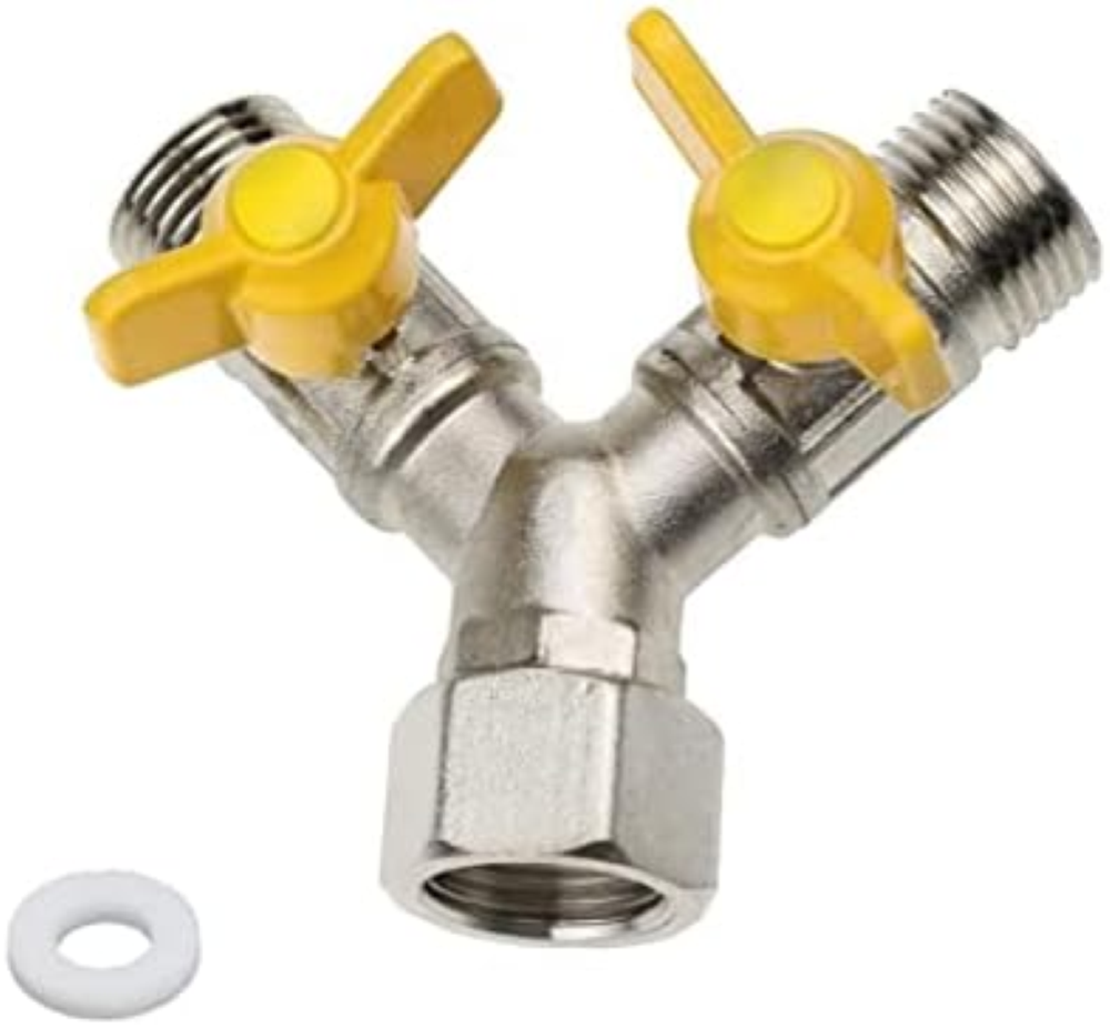 Distributore a Y in Ottone Valvola Adattatore a 3 Vie Valvola collettore a Y da