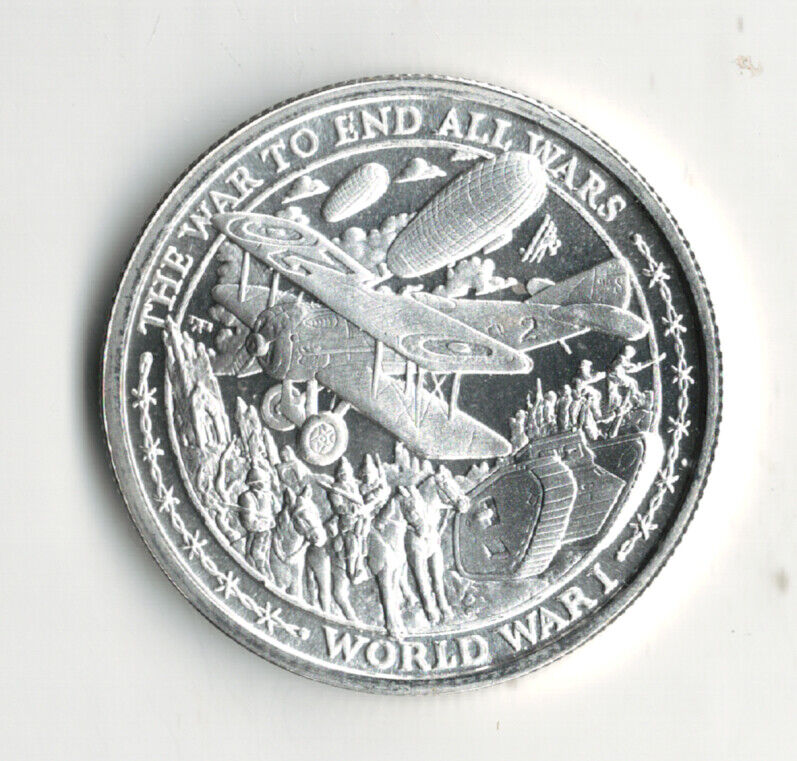ONE OUNCE sale .999 FINE SILVER 5% OFF ROUND PATRIOT - TO THE WAR END ALL WA