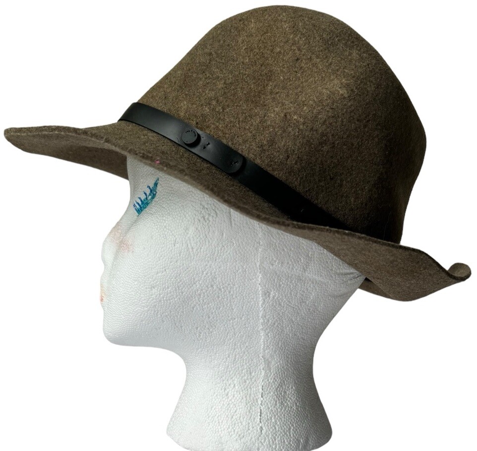 Rag and Bone Felt Fedora Hat Adult Wool Brown Classic Wide  display picture 3